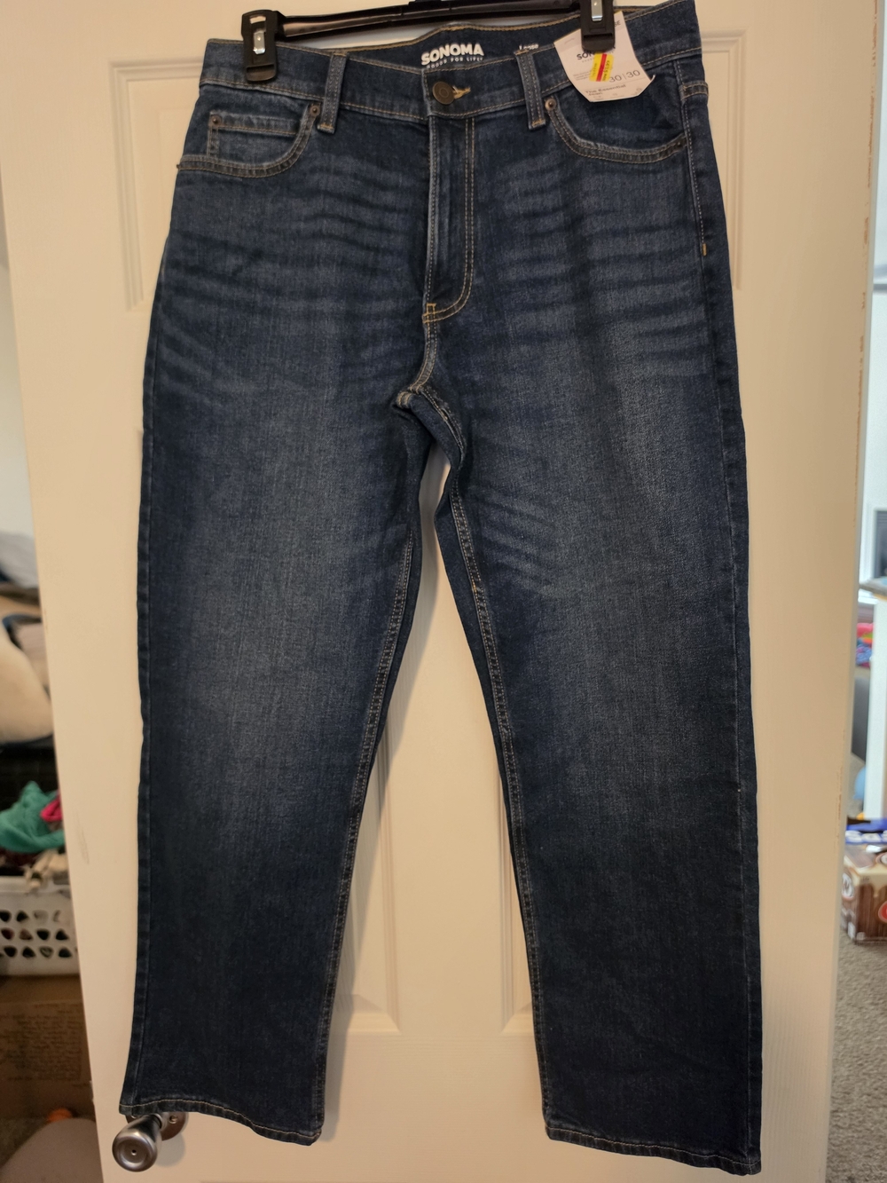 Sonoma Men's Dark Blue Straight-Leg Jeans